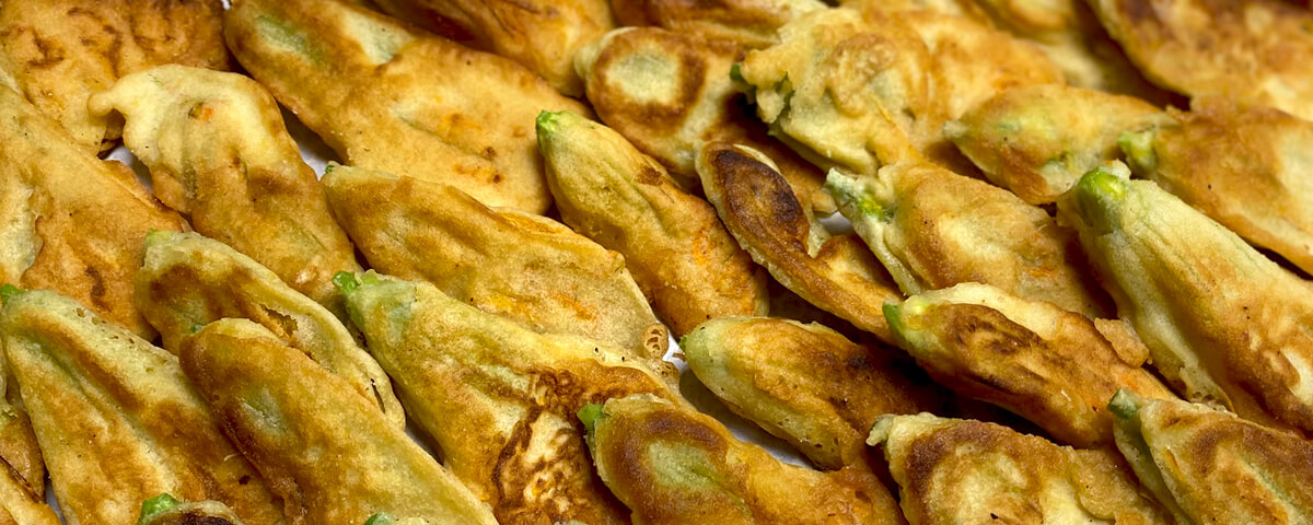 Fiori di zucca fritti